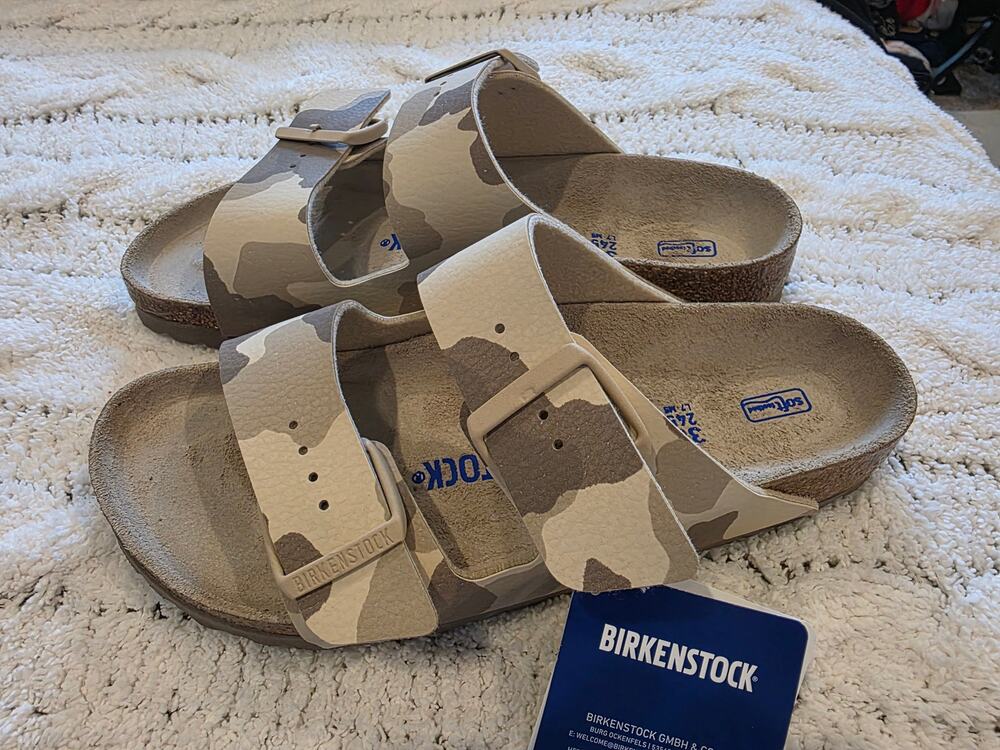Birkenstock Arizona Soft Footbed Desert Camo Sandals Womens 7-7.5 38 Narrow NWT